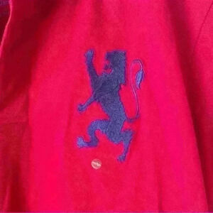 Giordano NWOT Polo Size Large Red with Purple Emblem and 10 on sleeve